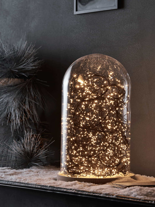 Indoor Outdoor Naked Wire Cluster Lights - Black