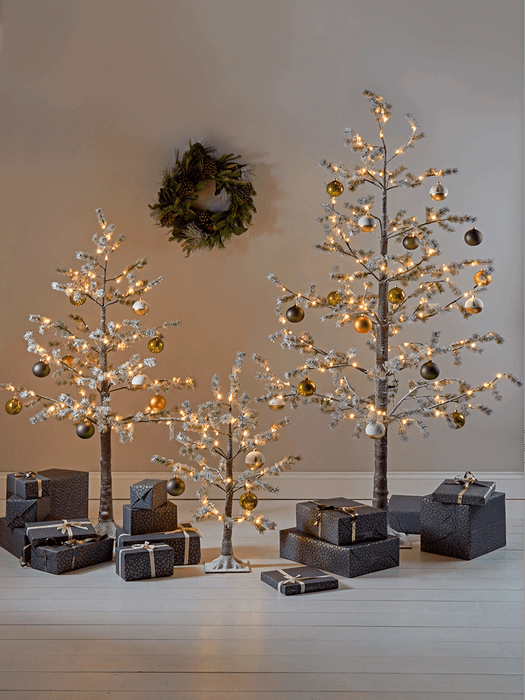 Frosted Pine Indoor Outdoor Light Up Tree - 2.1m