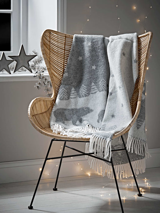 Polar Bear Woollen Throw