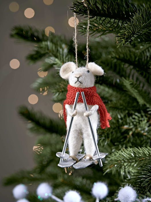 Hanging Felt Skiing Mouse