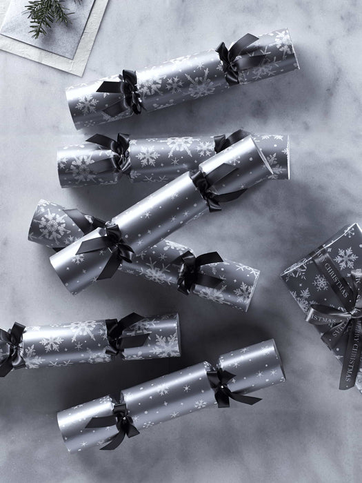 Luxury Grey Snowflakes Crackers