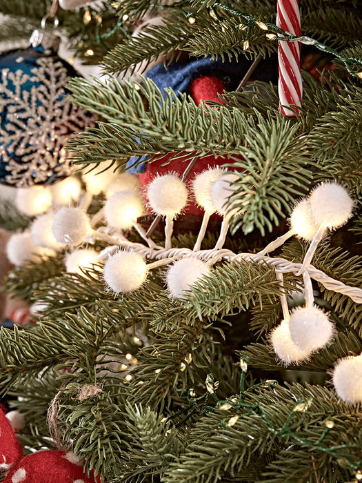Snowball Cluster Light Garland