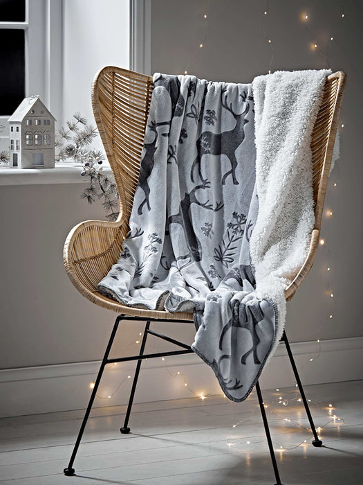 Fleecy Stag Throw