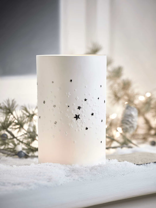 Starry Porcelain Tea Light Holder - Large