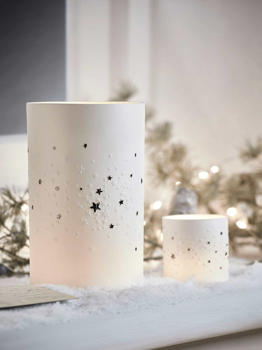 Starry Porcelain Tea Light Holder - Large