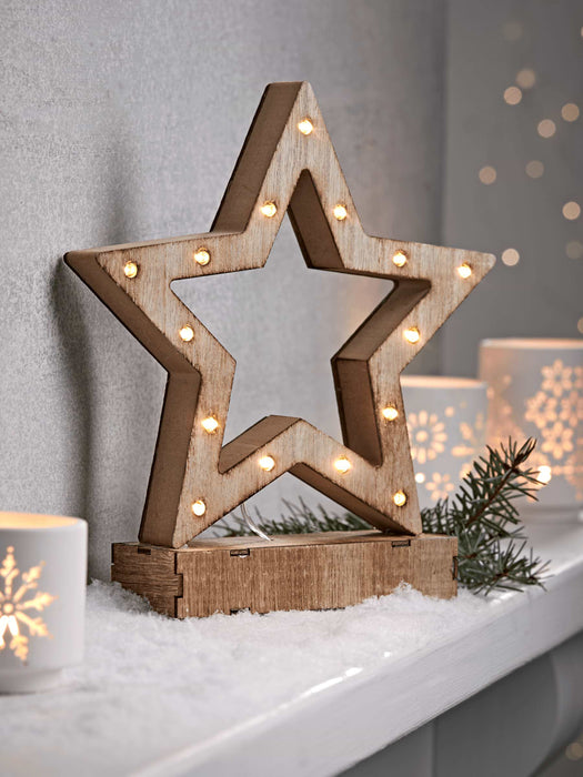 Wooden Silhouette Carnival Light - Star