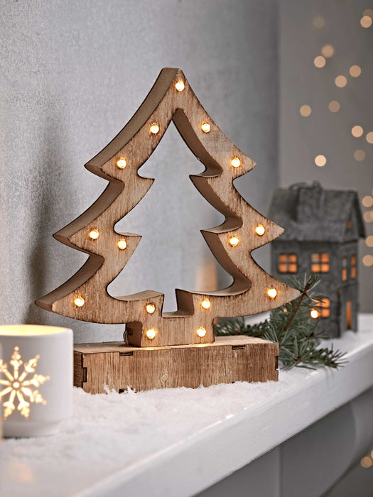 Wooden Silhouette Carnival Light - Tree