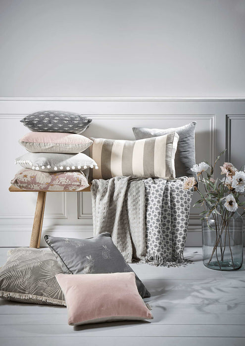 Rectangular Stripe Cushion - Grey