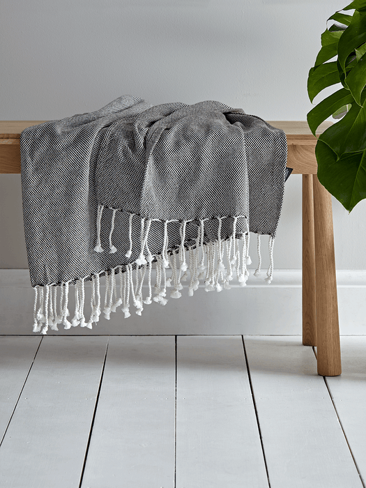 Cotton Lightweight Throw - Monochrome