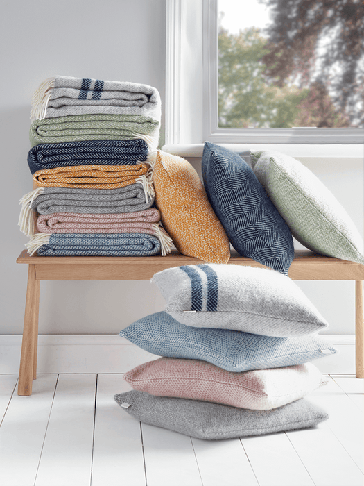 Soft Wool Cushion - Vintage Blue