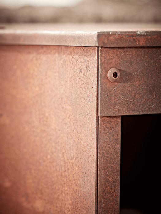Rusty Outdoor Log Holder