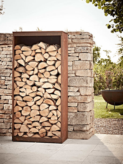 Rusty Outdoor Log Holder