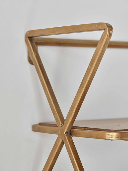 Burnished Brass Shelves
