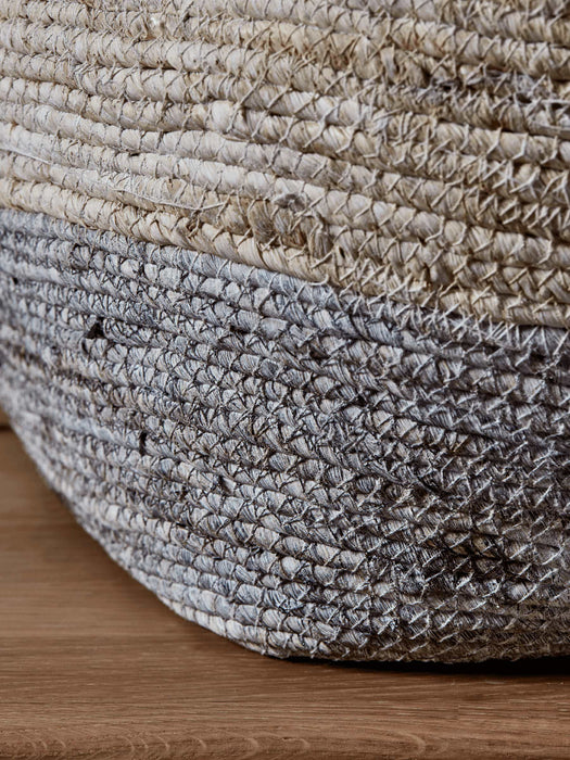 Two Grey & Natural Baskets