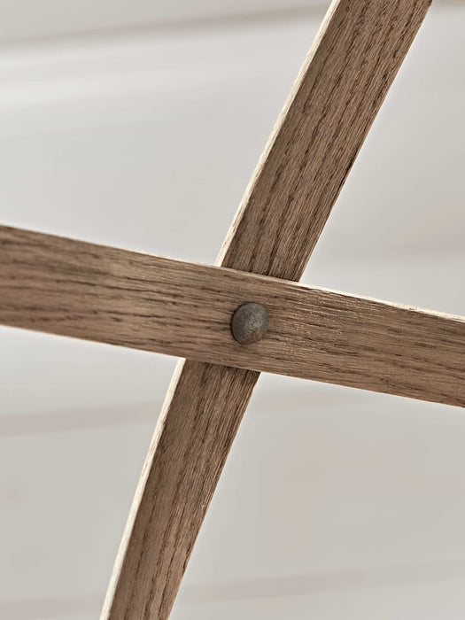 Two Weathered Oak Cross Back Dining Chairs
