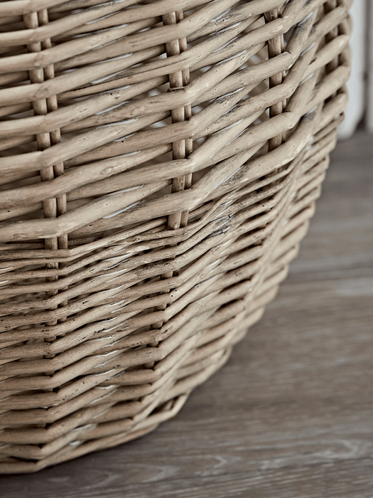 Two Woven Rounded Baskets
