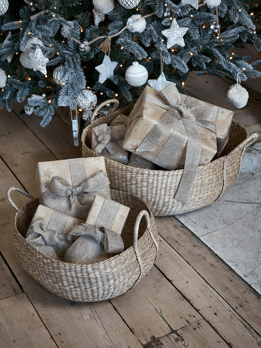 Two Shallow Seagrass Baskets
