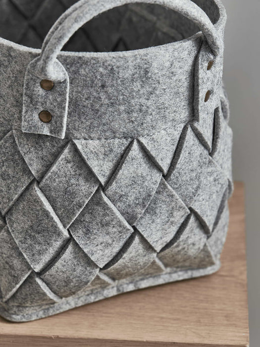Three Felt Chevron Storage Bags