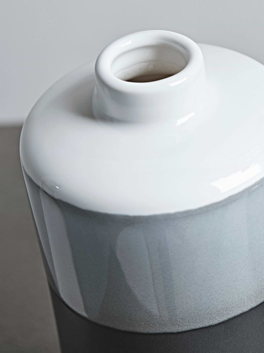 Three Monochrome Dipped Vases