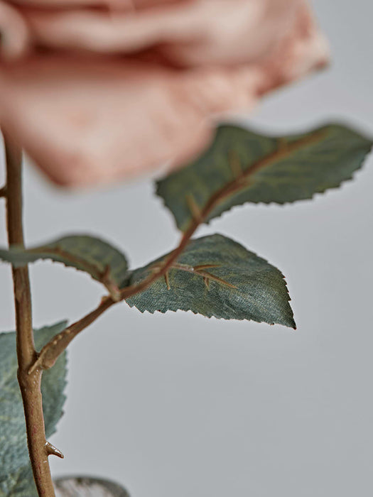 Three Faux Rose Stems - Dusky Blush