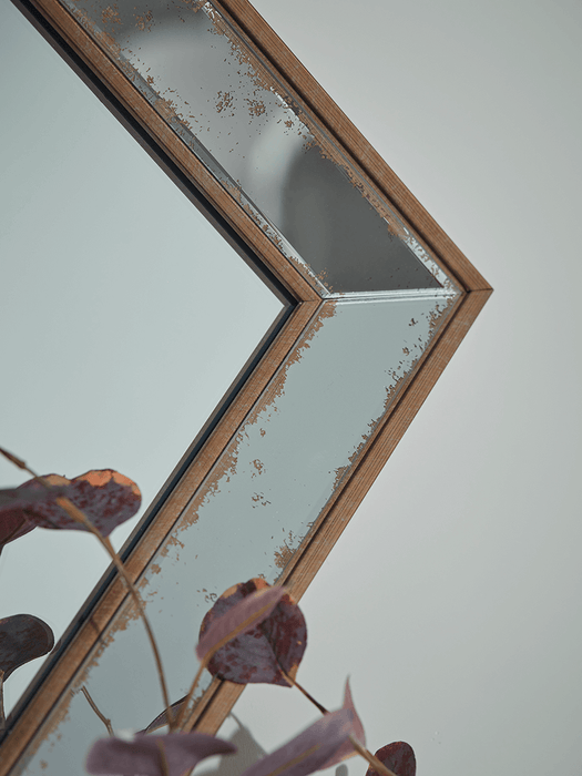 Four Antiqued Glass Framed Mirrors