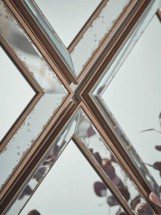 Four Antiqued Glass Framed Mirrors