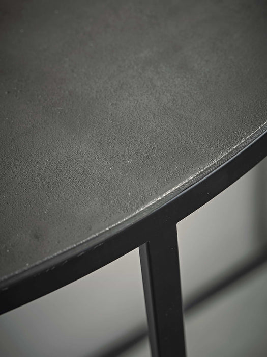 Aged Metal Demi Console
