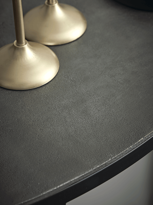 Aged Metal Demi Console