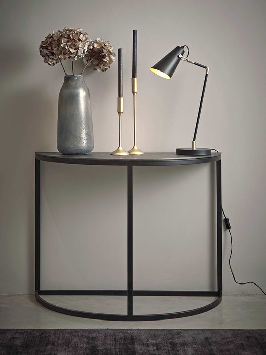 Aged Metal Demi Console