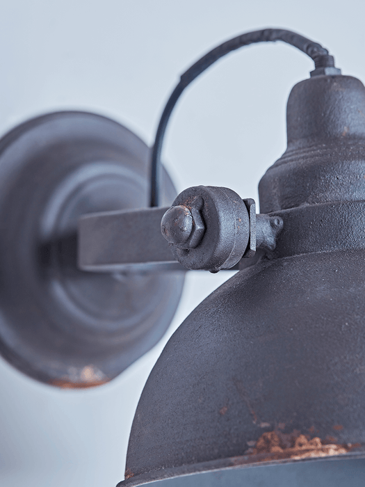 Aged Industrial Wall Light