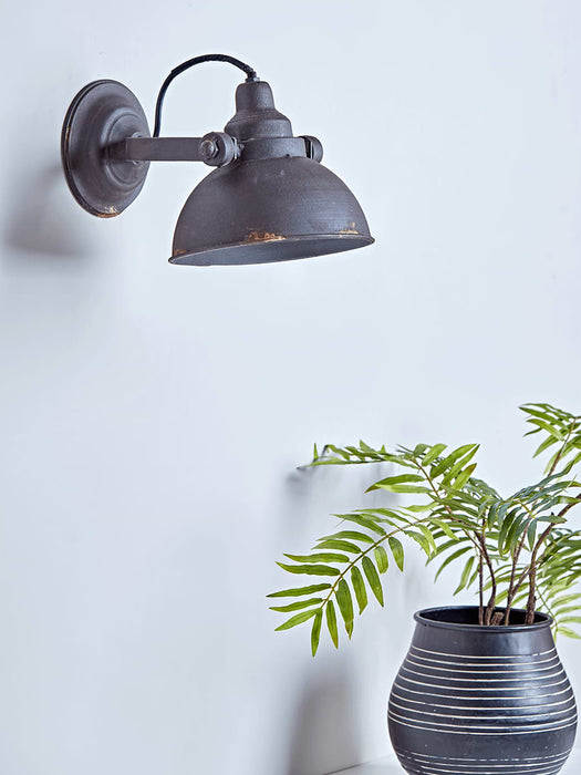 Aged Industrial Wall Light