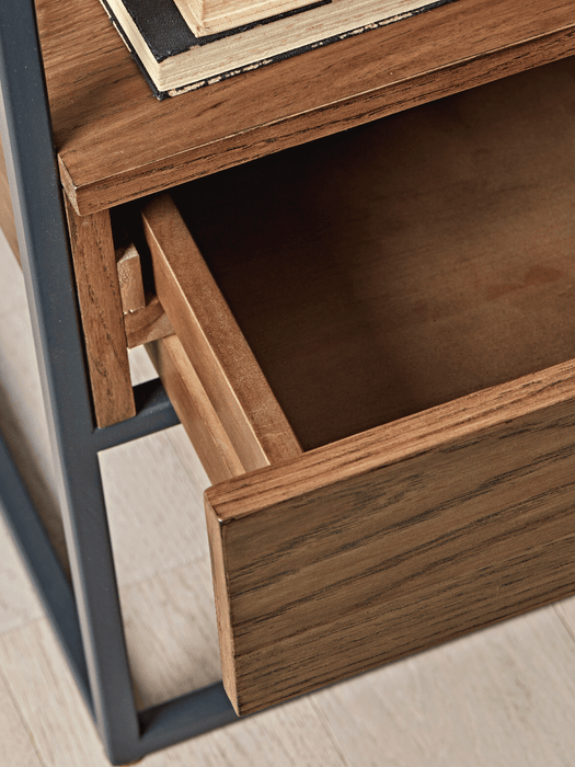 Industrial Wooden Bedside Table