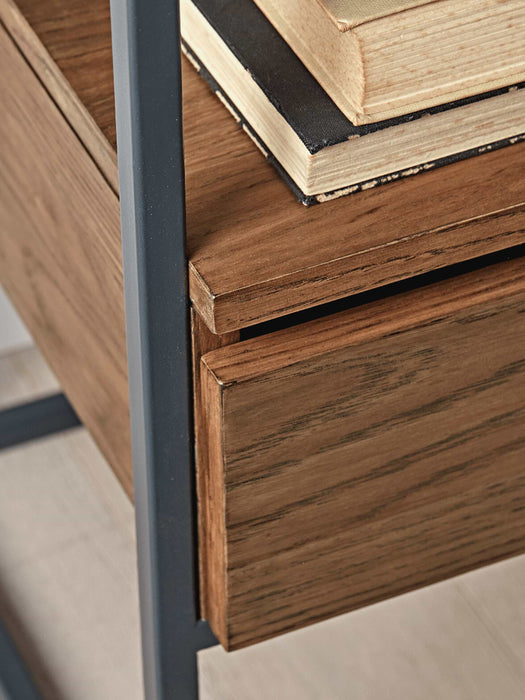 Industrial Wooden Bedside Table