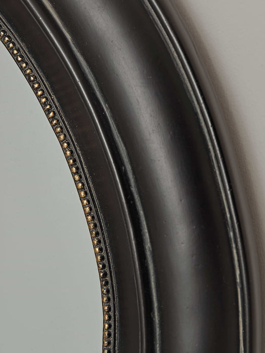 Beaded Edge Black Mirror - Large