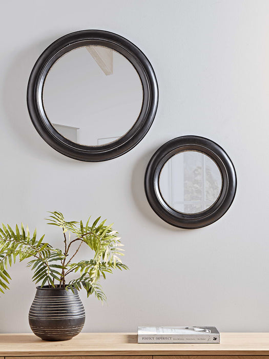Beaded Edge Black Mirror - Large