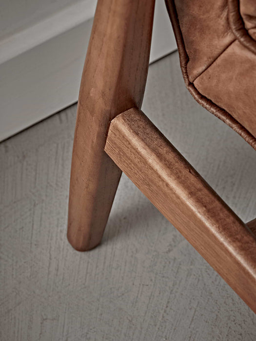 Ribbed Leather Armchair - Tan
