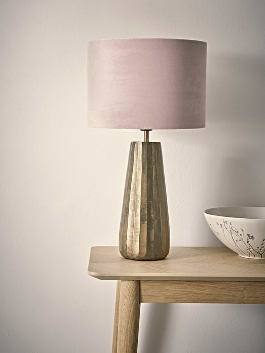 Brass & Blush Tapered Table Lamp
