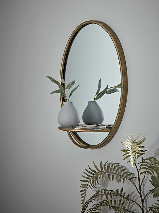 Burnished Gold Shelf Mirror