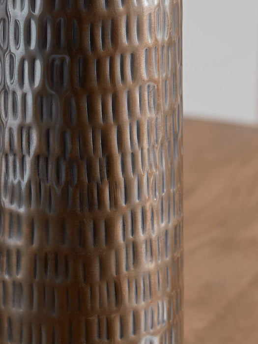 Tall Burnished Brass Vase