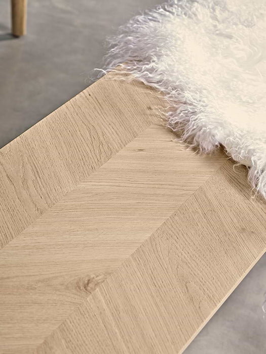 Chevron Oak Bench
