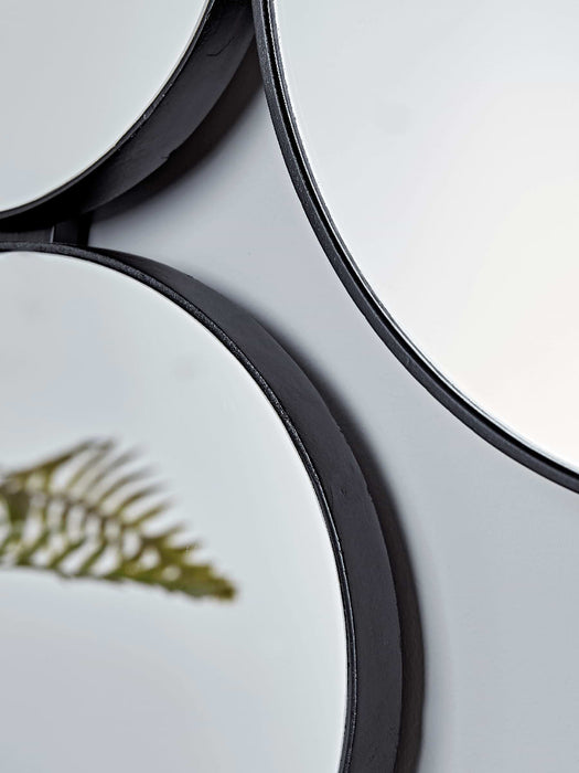 Circles Decorative Mirror - Black