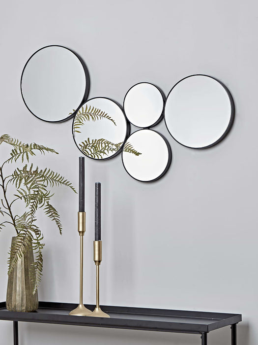 Circles Decorative Mirror - Black