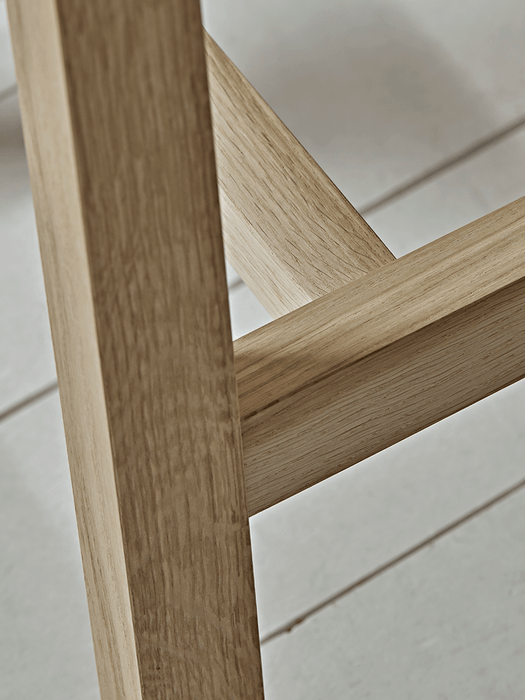 Curved Topped Counter Stool - Oak