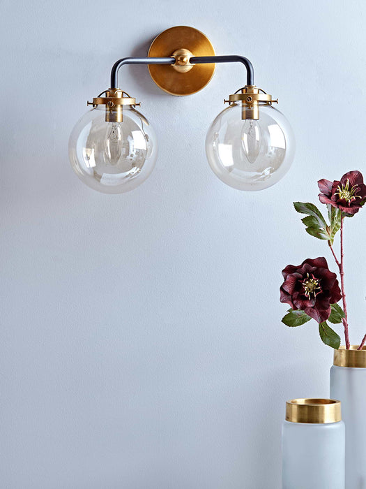 Double Globe Wall Light