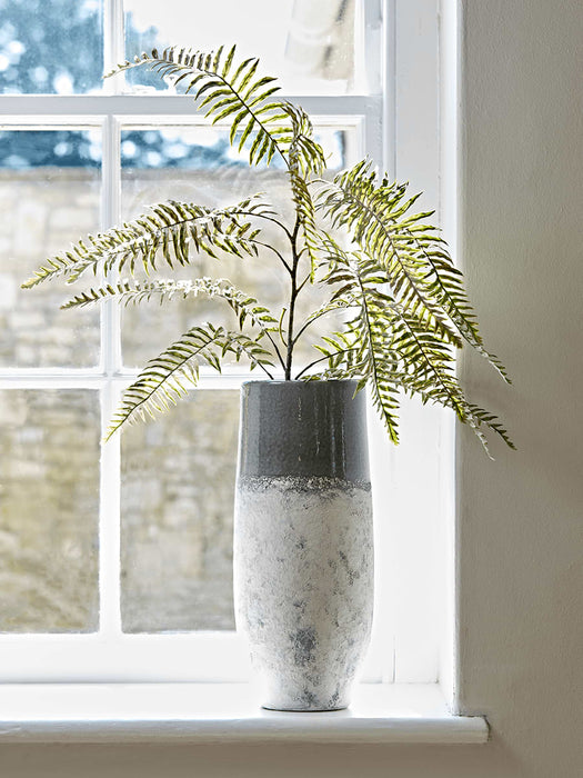 Dipped Terracotta Vase - Grey