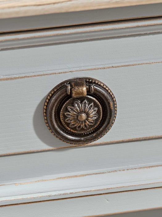 Distressed Grey Bedside Table