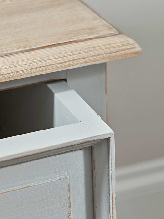 Distressed Grey Bedside Table