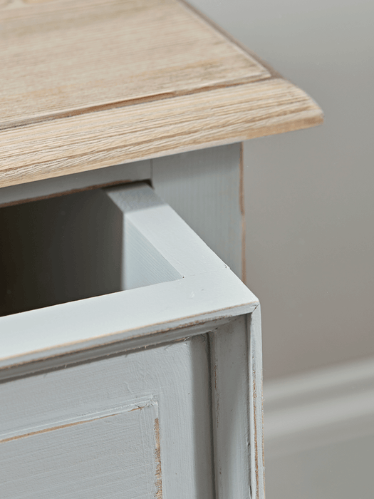 Distressed Grey Bedside Table