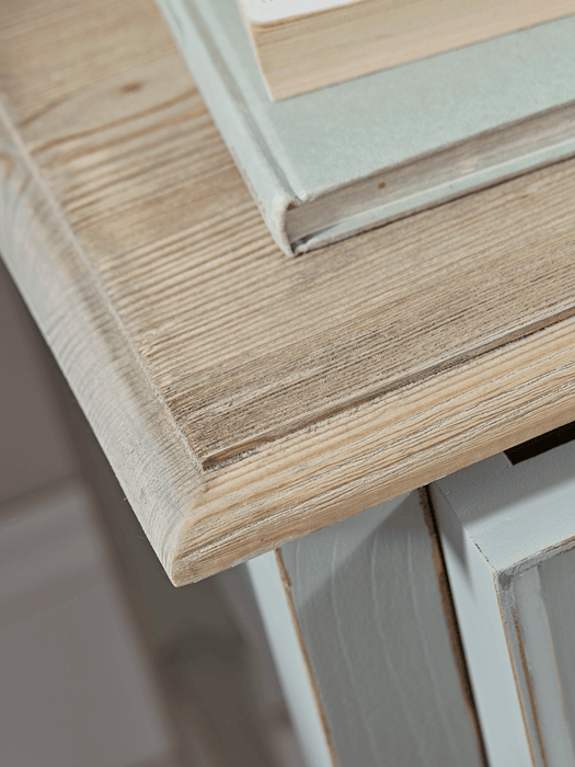 Distressed Grey Bedside Table