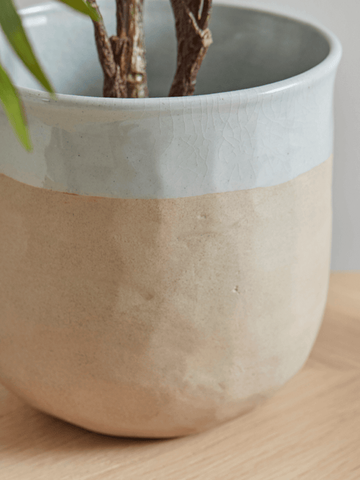Dip Glazed Planter - Natural